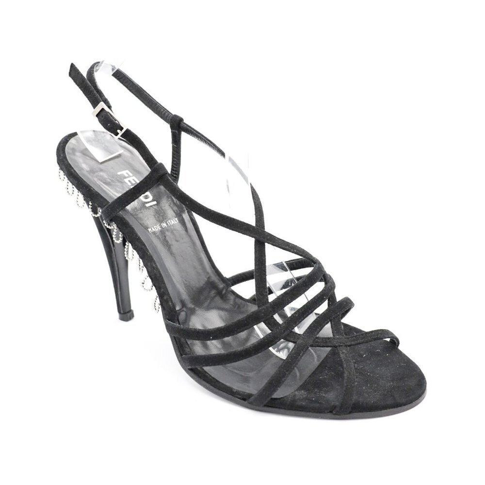 FENDI Chain Detail Suede Sandals - Picture 5 of 13